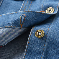 Load image into Gallery viewer, Kid Boy Plaid Patchwork Denim Jacket Wholesale 03244967
