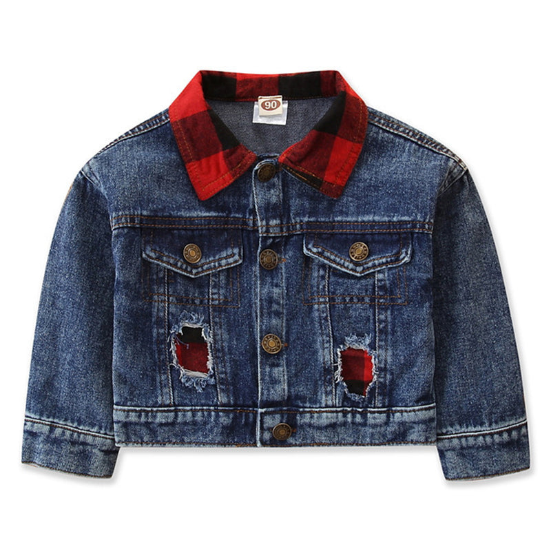 Baby Kid Boys Color-blocking Leopard Tie Dye Checked Star Bow Ripped Print Jackets Outwears Wholesale 39176742