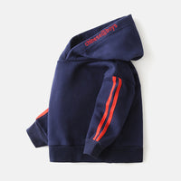 Load image into Gallery viewer, Kid Boy Side Stripe Hooded Sweatshirt Wholesale 73585386
