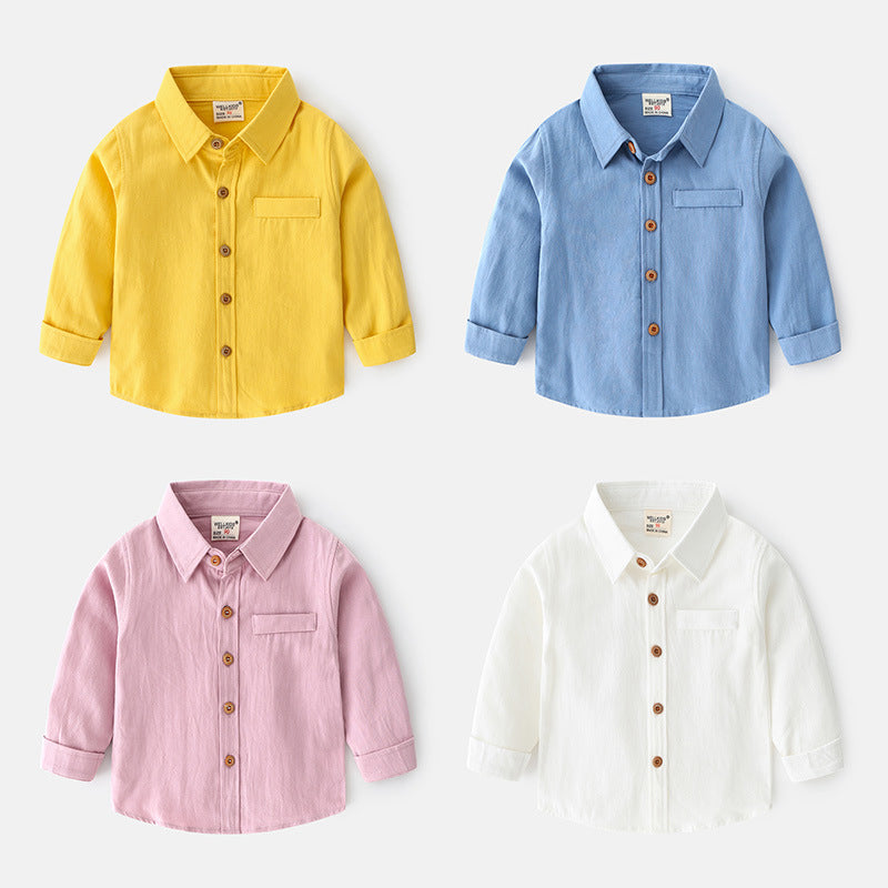 Kid Boy Solid Color Shirt Wholesale 71853323