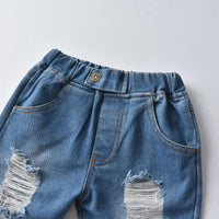 Load image into Gallery viewer, Kid Boy Stylish Ripped Jeans Wholesale 58184983
