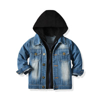 Load image into Gallery viewer, Kid Boy Trendy Denim Hooded Jacket Wholesale 58155069
