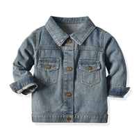 Load image into Gallery viewer, Kid Boy Trendy Denim Hooded Jacket Wholesale 58155069
