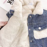 Load image into Gallery viewer, Kid Fleece Denim Vest Wholesale 04926421
