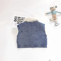 Load image into Gallery viewer, Kid Fleece Denim Vest Wholesale 04926421
