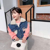 Load image into Gallery viewer, Kid Fleece Denim Vest Wholesale 04926421
