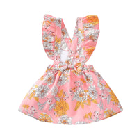 Load image into Gallery viewer, Kid Girl Allover Floral Print Suspender Skirt Wholesale 92372623
