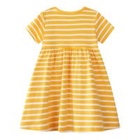 Load image into Gallery viewer, Kid Girl Birds Stripe Dress Wholesale 33094691
