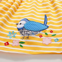 Load image into Gallery viewer, Kid Girl Birds Stripe Dress Wholesale 33094691

