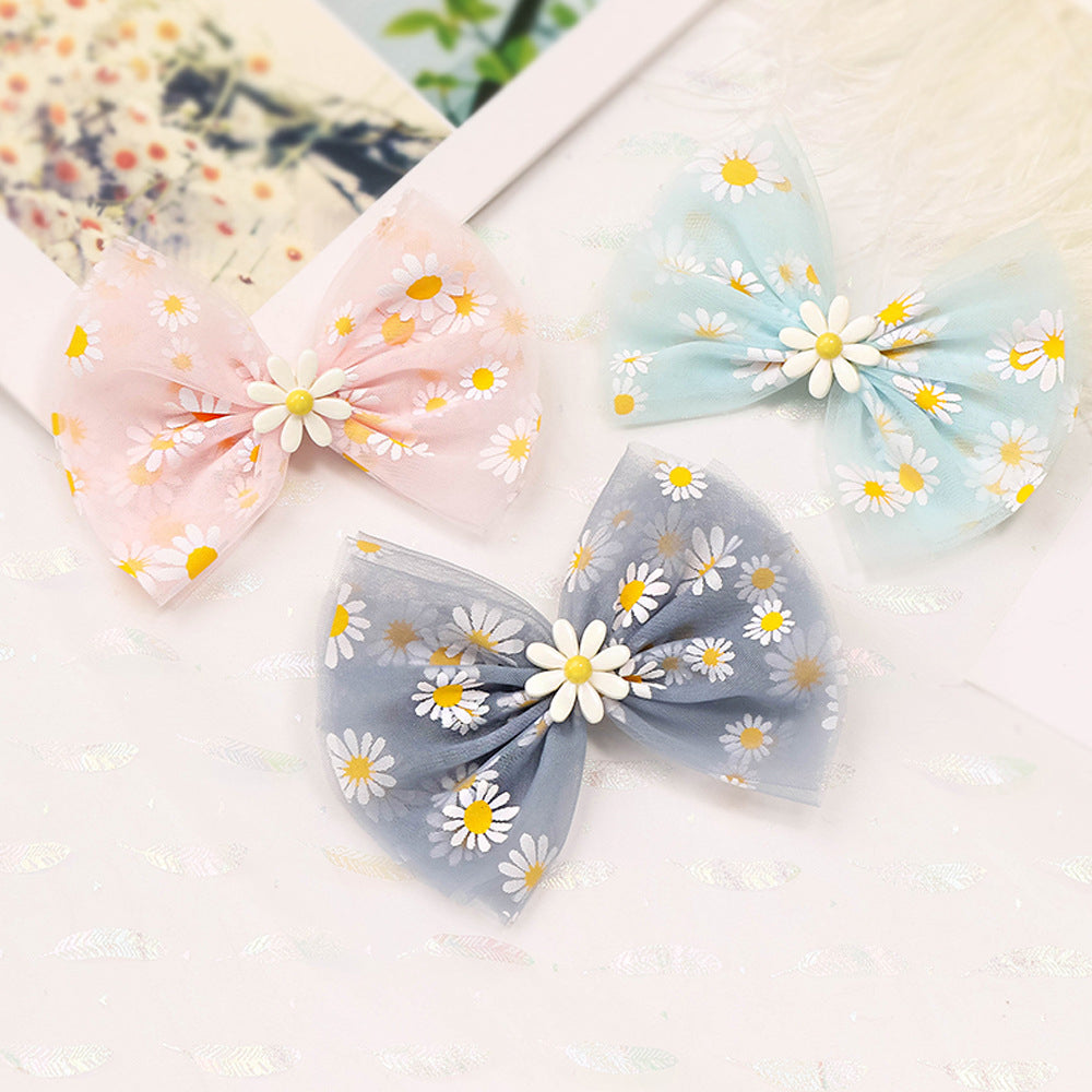 Kid Girl Bow Fringed Mesh Hair Clip Wholesale 07955939