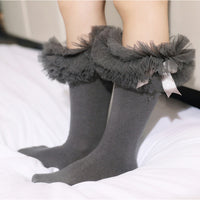 Load image into Gallery viewer, Kid Girl Bow Mesh Knee Socks Wholesale 31215845
