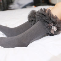 Load image into Gallery viewer, Kid Girl Bow Mesh Knee Socks Wholesale 31215845
