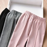 Load image into Gallery viewer, Kid Girls Solid Color Bow Muslin&amp;Ribbed Pants Wholesale 28006335
