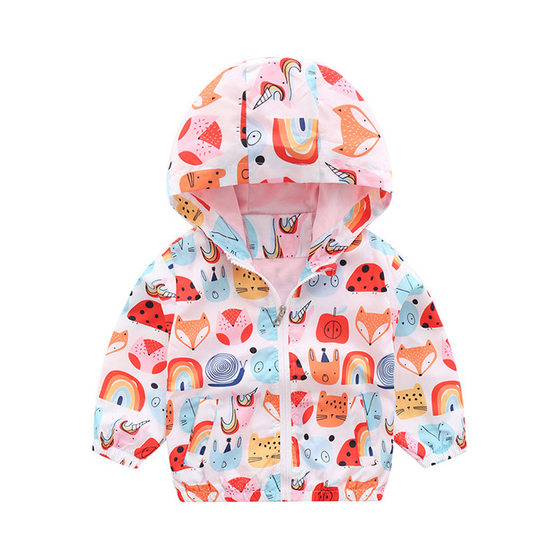 Baby Kid Girls Animals Cartoon Print Jackets Outwears Wholesale 41796325