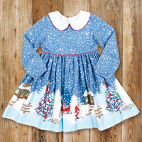 Load image into Gallery viewer, Kid Girl Christamas Printed Peter Pan Collar Dress Wholesale 33143359
