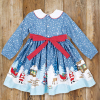 Load image into Gallery viewer, Kid Girl Christamas Printed Peter Pan Collar Dress Wholesale 33143359
