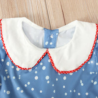 Load image into Gallery viewer, Kid Girl Christamas Printed Peter Pan Collar Dress Wholesale 33143359
