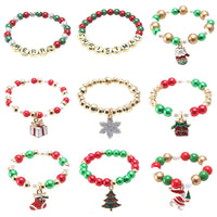 Load image into Gallery viewer, Kid Girl Christmas Beaded Bracelet Wholesale 04653656
