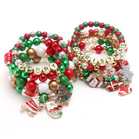 Load image into Gallery viewer, Kid Girl Christmas Beaded Bracelet Wholesale 04653656

