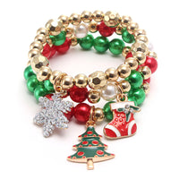 Load image into Gallery viewer, Kid Girl Christmas Beaded Bracelet Wholesale 04653656
