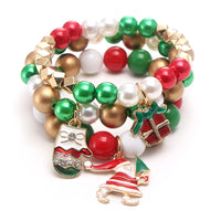 Load image into Gallery viewer, Kid Girl Christmas Beaded Bracelet Wholesale 04653656
