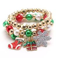 Load image into Gallery viewer, Kid Girl Christmas Beaded Bracelet Wholesale 04653656
