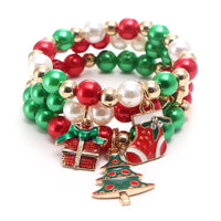 Load image into Gallery viewer, Kid Girl Christmas Beaded Bracelet Wholesale 04653656
