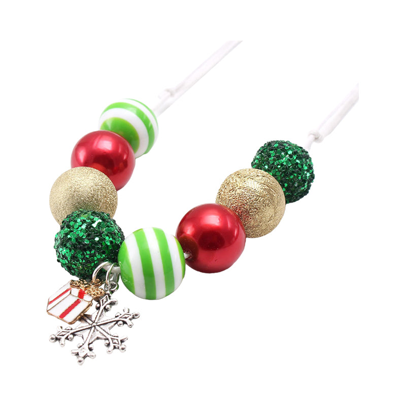 Kid Girl Christmas Beaded Necklace Wholesale 13573687