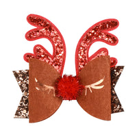 Load image into Gallery viewer, Kid Girl Christmas Sequins Antlers Hair Clip Wholesale 98245868
