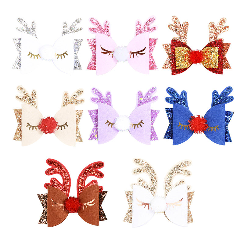 Kid Girl Christmas Sequins Antlers Hair Clip Wholesale 98245868