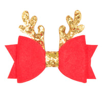 Load image into Gallery viewer, Kid Girl Christmas Sequins Bow Hair Clip Wholesale 45455950
