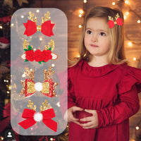 Load image into Gallery viewer, Kid Girl Christmas Sequins Bow Hair Clip Wholesale 45455950
