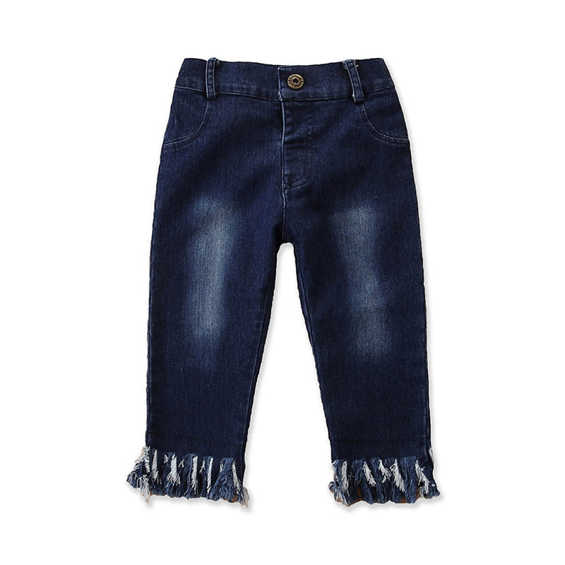 Baby Kid Girls Solid Color Jeans Wholesale 27956586
