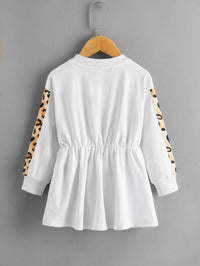 Load image into Gallery viewer, Kid Girl Leopard Half Zipper Dress Wholesale 16596894
