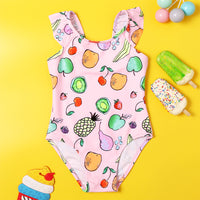 Load image into Gallery viewer, Kid Girl One Piece Swimsuit Various Fruit Print Wholesale 73412411
