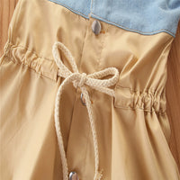 Load image into Gallery viewer, Kid Girl Patchwork Demin Elastic Waist Dress Wholesale 59537043

