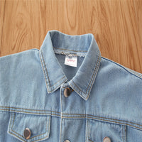 Load image into Gallery viewer, Kid Girl Patchwork Demin Elastic Waist Dress Wholesale 59537043
