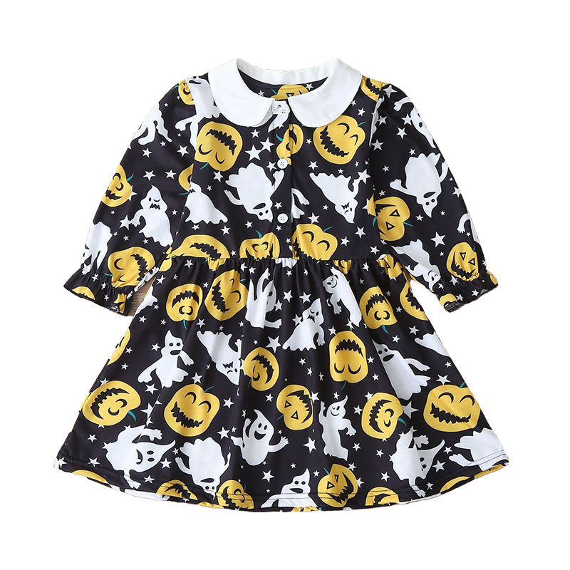 Baby Kid Girls Cartoon Print Holloween Dresses Wholesale 79695921