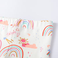 Load image into Gallery viewer, Baby Kid Girls Flower Rainbow Print Pants Wholesale 87587412
