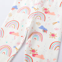 Load image into Gallery viewer, Baby Kid Girls Flower Rainbow Print Pants Wholesale 87587412
