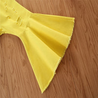 Load image into Gallery viewer, Kid Girl Ripped Plain Flared Denim Pants Wholesale 67086906
