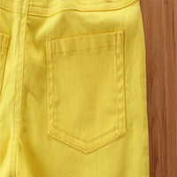 Load image into Gallery viewer, Kid Girl Ripped Plain Flared Denim Pants Wholesale 67086906
