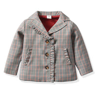 Load image into Gallery viewer, Baby Kid Girls Checked Jackets Outwears Wholesale 89906868
