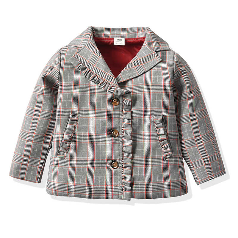 Baby Kid Girls Checked Jackets Outwears Wholesale 89906868