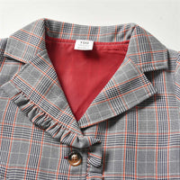 Load image into Gallery viewer, Baby Kid Girls Checked Jackets Outwears Wholesale 89906868
