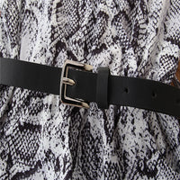 Load image into Gallery viewer, Kid Girl Snake Skin Print Belted Romper Wholesale 64382697
