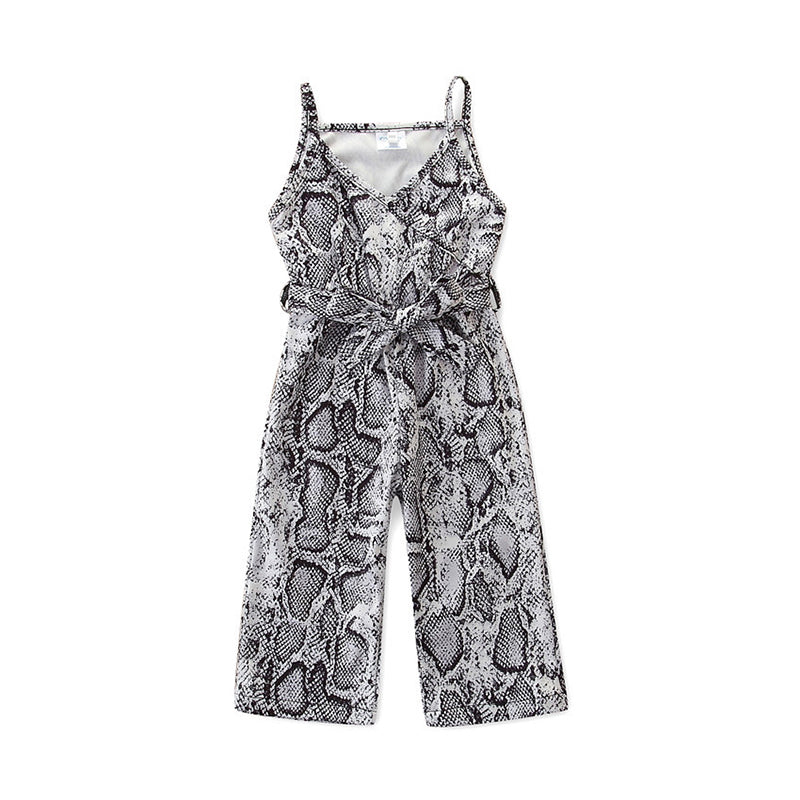 Kid Girl Snake Skin Print Cami Jumpsuit Wholesale 99814733