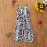 Load image into Gallery viewer, Kid Girl Snake Skin Print Cami Jumpsuit Wholesale 99814733
