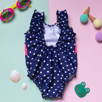 Load image into Gallery viewer, Kid Girl Stripe Bow Polka Dots Swimsuit One Piece Wholesale 05192475
