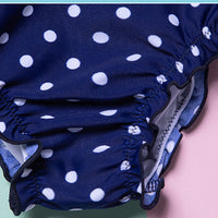 Load image into Gallery viewer, Kid Girl Stripe Bow Polka Dots Swimsuit One Piece Wholesale 05192475
